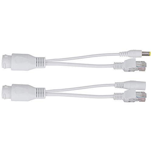 Leapiture 12V Power Over Ethernet Passiver POE-Adapterkabel-Splitter-Injektor Wasserdicht für Home Hotel Office(Weiß) von Leapiture