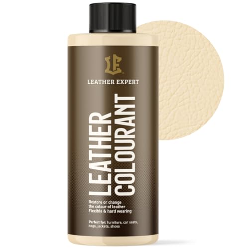 Sehr Deckend Wasser Lederfarbe Cottage Creme - 500 ml Leather Paint für Natur und ÖkoLeder - Leather Dye Ohne Alkohol für alle Lederaccessoires - Reißt oder Blättert Nicht ab von Leather Expert