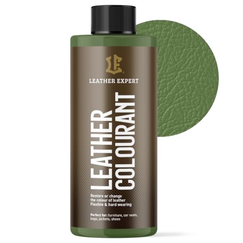 Sehr Deckend Wasser Lederfarbe Grün - 500 ml Leather Paint für Natur und ÖkoLeder - Leather Dye Ohne Alkohol für alle Lederaccessoires - Reißt oder Blättert Nicht ab von Leather Expert