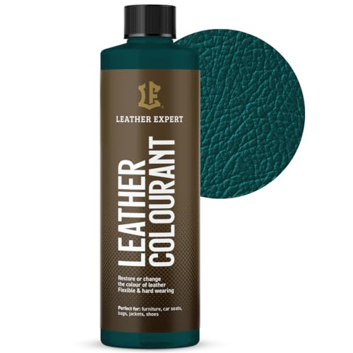 Sehr Deckend Wasser Lederfarbe Grün Nacht - 250 ml Leather Paint für Natur und ÖkoLeder - Leather Dye Ohne Alkohol für alle Lederaccessoires - Reißt oder Blättert Nicht ab von Leather Expert