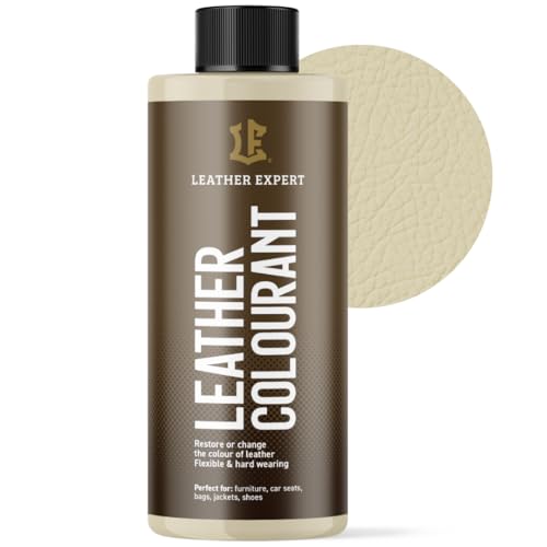 Sehr Deckend Wasser Lederfarbe Sand-Creme - 500 ml Leather Paint für Natur und ÖkoLeder - Leather Dye Ohne Alkohol für alle Lederaccessoires - Reißt oder Blättert Nicht ab von Leather Expert