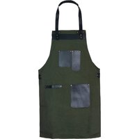 Top-Maserung Leder Olivgrün Canvas Schürze Butcher Kochschürze Grillschürze Schmiedeschürze - Holzarbeit Weihnachten von Leathershire