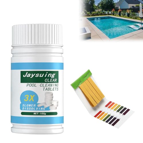 Pool Cleaning Tablet, Langsamlöslich Chlortabletten Tabletten, Pool Reinigungstabletten, Hochwirksame Tabletten für Pool, Wird zur Reinigung von Schwimmbadwasser verwendet, 100 g von Lebenistgut