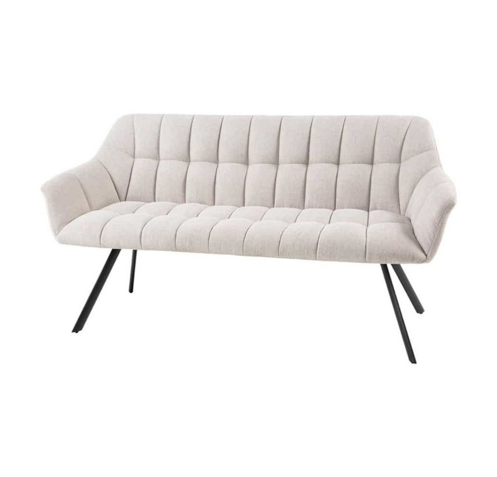 LebensWohnArt Sitzbank Moderne Sitzbank LYON 165cm mit Lehnen champagner beige von LebensWohnArt