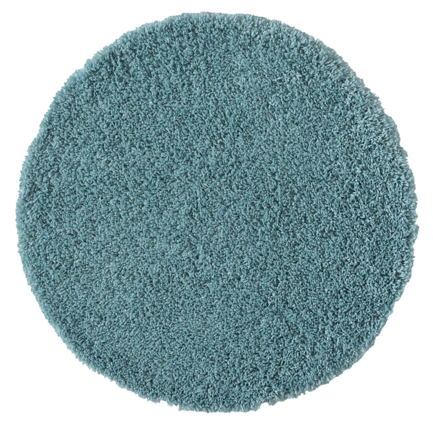 Teppich Hochflor Teppich SHAGGY hellblau rund diverse Größen, LebensWohnArt, Höhe: 3.7 mm von LebensWohnArt