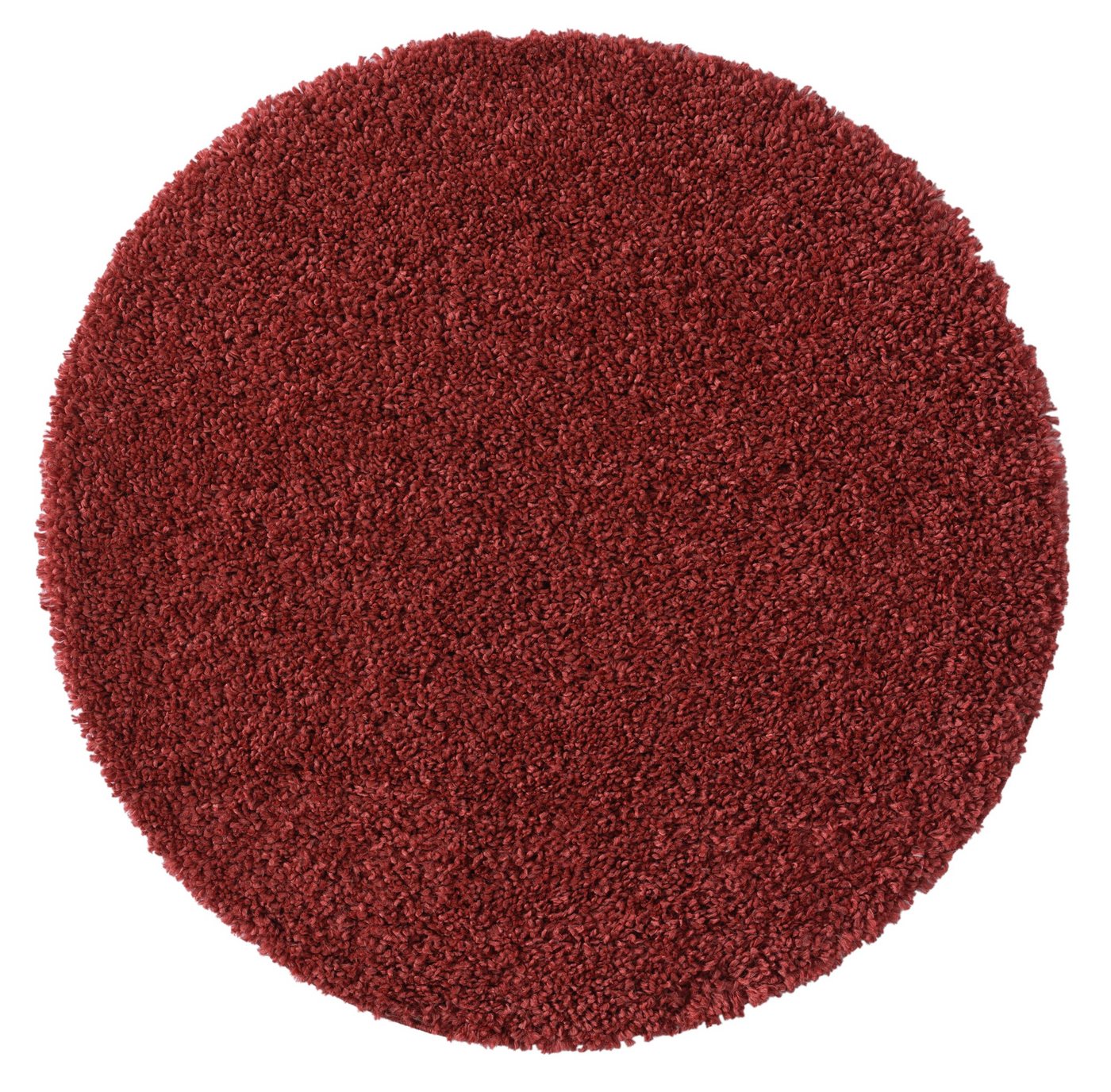 Teppich Hochflor Teppich SHAGGY weinrot rund diverse Größen, LebensWohnArt, Höhe: 3.7 mm von LebensWohnArt