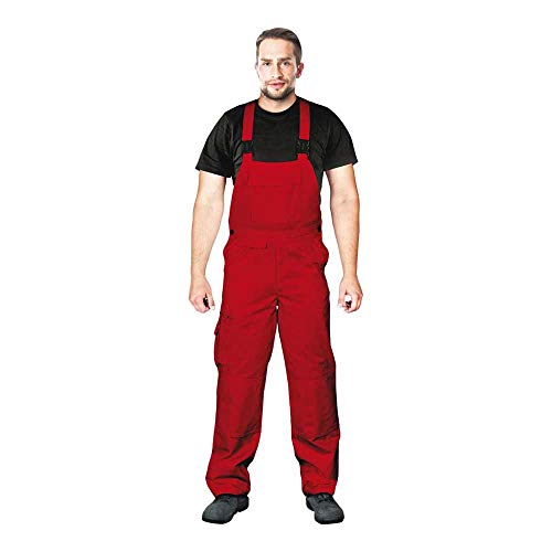 Leber & Hollman Herren Arbeits-Latzhose LH-Bister, 65 % Polyester 35 % Baumwolle 270 g/m2, mit Taschen für Knieschoner, elastischer Gummibund und regulierbare Y-Hosenträger von LEBER & HOLLMAN