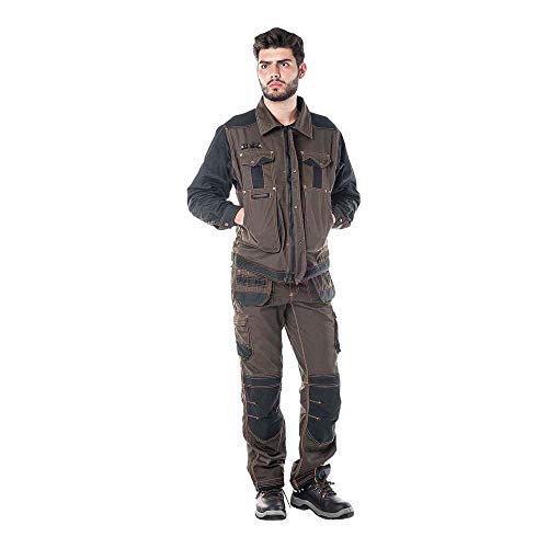 Leber&Hollman LH-Rg-T_Kbp60 Ranger Schutzhose, Khaki-Schwarz-Orange, 60 Größe von LEBER & HOLLMAN