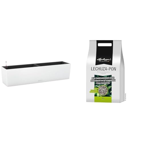 Lechuza "BALCONERA Color 80" Pflanzgefäß mit ERD-Bewässerungs-System, Weiß, 79 x 19 x 19 cm & PON 18 Liter Pflanzsubstrat, Neutral Lechuza "BALCONERA Color 80" Pflanzgefäß mit ERD-Bewässerungs-System, Weiß, 79 x 19 x 19 cm & PON 18 Liter Pflanzsubstrat, Neutral von Lechuza