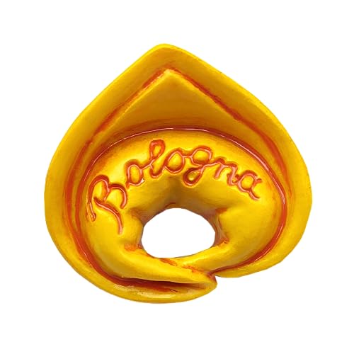 3D Kühlschrankmagnet Vintage TORTELLINO Flagge Italien Kühlschrankmagnet Dekoration Bologna für Magnettafel, Haus und Küche, Büro von Leddy Living