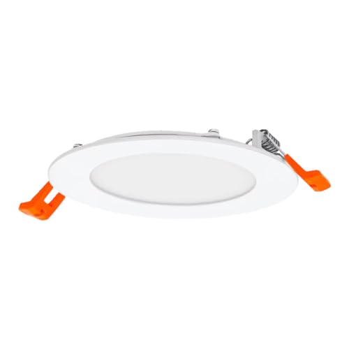 LEDVANCE LED SPOT INTEGRATED SLIM Ø 12cm, runder Einbaudecken Spot für den Innenbereich, dimmbar, 8W, Farbtemperatur 3000 - 6500K, 550 Lumen, flaches Design, inkl. Klemmvorrichtung, weiß von Ledvance