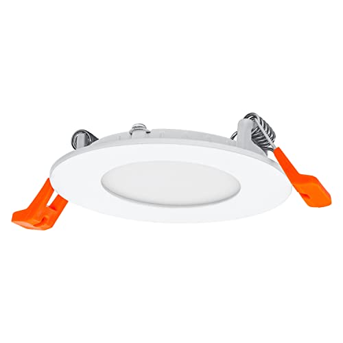 LEDVANCE LED SPOT INTEGRATED SLIM Ø 8,5cm, Einbaustrahler Spot für sämtliche Innenbereiche, 4W, Farbtemperatur 6500K, 300 Lumen, 240V, flaches modernes Design, inkl. Klemmvorrichtung, weiß von Ledvance