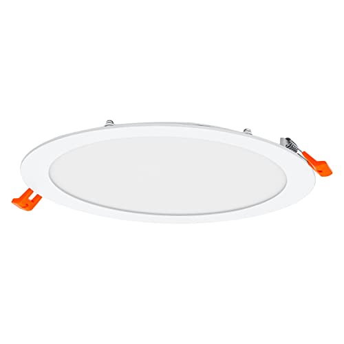 LEDVANCE LED SPOT INTEGRATED SLIM Ø22,5cm, Einbaustrahler Spot für sämtliche Innenbereiche, 22W, Farbtemperatur 6500K, 2000 Lumen, 240V, flaches modernes Design, inkl. Klemmvorrichtung, weiß von Ledvance