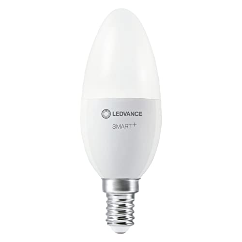 LEDVANCE Smart+ LED, ZigBee Lampe mit E14 Sockel, warmweiß bis tageslicht (2700K - 6500K), dimmbar, Direkt kompatibel mit Echo Plus/Echo Show (2. Gen.) auch mit Philips Hue Bridge, 1 Stück (1er Pack) von Ledvance