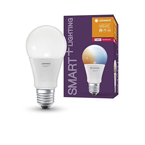 LEDVANCE e27 LED Lampe, Zigbee smart home Leuchtmittel mit 9 W (806Lumen) ersetzt 60W Glühbirne, dimmbar, Tunable weiß Lichtfarbe (2700-6500K), kompatibel mit Alexa, google oder App, Lampe im 1er-Pack von Ledvance