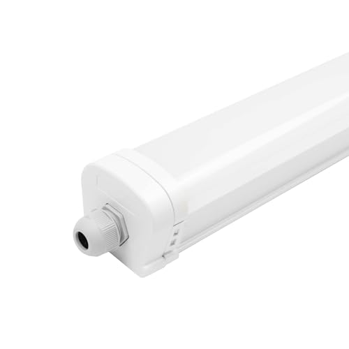 LED Feuchtraumleuchten, LED Licht, Tageslichtlampe, Deckenleuchte, Deckenlampe Lang, Innenleuchte, Außenlampe, 60 cm, Samsung LED, IP65, 20W, 140 lm/W, 6500K, Verlinkbar, 5 Jahre Garantie von Ledvion