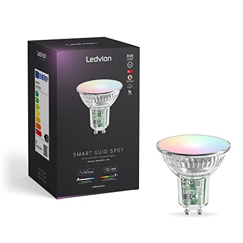 Ledvion 2er-Pack Smart RGB+CCT GU10 LED Spot, WLAN Beleuchtung, Wifi Leuchte, Dimmbar, 5W, 345 Lumen, Kompatibel mit u.A. Alexa und Google Home von Ledvion