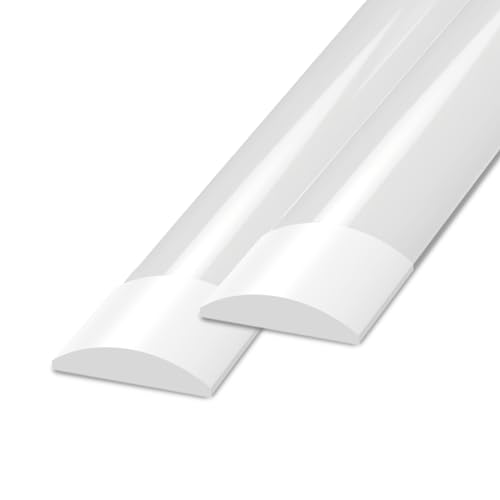 Ledvion 2er-pack LED Batten 60 cm, Integrierte Röhrenlampe, 20W Lichtleiste, 2400 Lumen, 6500K, Deckenleuchte für innenanwendungen, Kaltweiß super hell von Ledvion