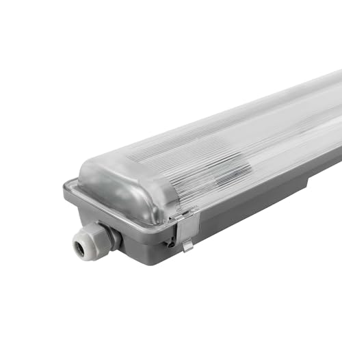 Ledvion LED Feuchtraumleuchte IP65-2x 60CM - Edelstahlklammern von Ledvion