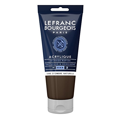 Lefranc Bourgeois 300428 Fine Acrylfarbe - Umbra Natur, 80ml Tube, cremige Acrylfarbe auf Wasserbasis, schnell trocknend, lichtecht, wasserfest von Sundeer