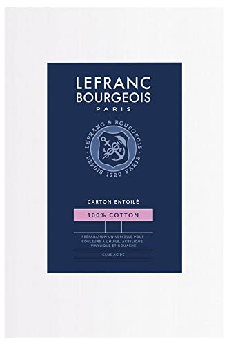Lefranc Bourgeois 806649 Malkarton - 30x40cm, 100% Baumwolle, doppelte weiße universal Grundierung für Acrylfarben & Ölfarben, Malpappe für Profis & Hobbymaler von Lefranc Bourgeois