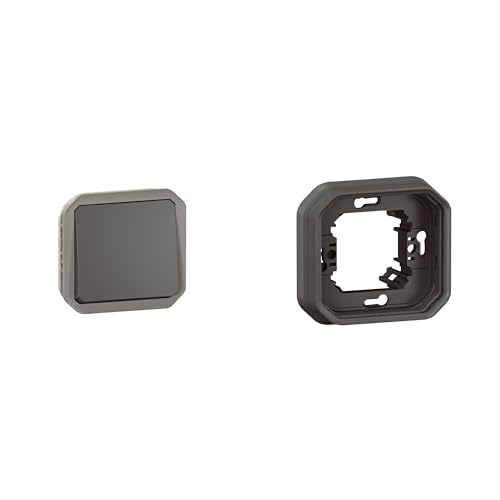 LEGRAND, Plexo New Set, Einsatz Feuchtraum-Wechselschalter, 1-fach, 10A, 250V, IP55 - IK08 & 1-fach Feuchtraum-Unterputz-Tragrahmen, Farbe: Anthrazit, 069801L & 069606L LEGRAND, Plexo New Set, Einsatz Feuchtraum-Wechselschalter, 1-fach, 10A, 250V, IP55 - IK08 & 1-fach Feuchtraum-Unterputz-Tragrahmen, Farbe: Anthrazit, 069801L & 069606L von Legrand