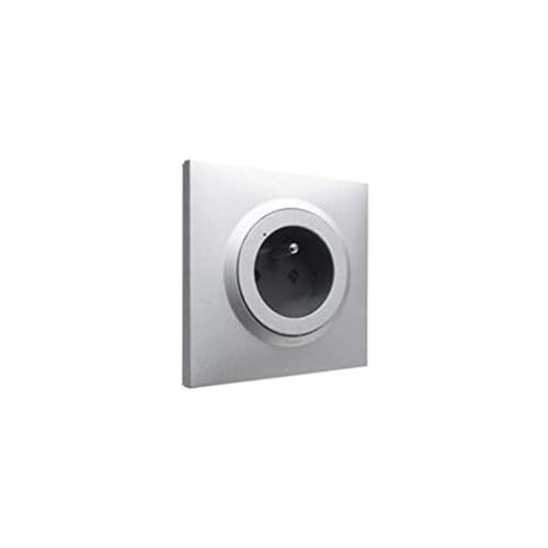 Legrand 004259 Steckdose 16 A für angeschlossene Installation Dooxie mit Netatmo und Effektplatte, Aluminium von Legrand