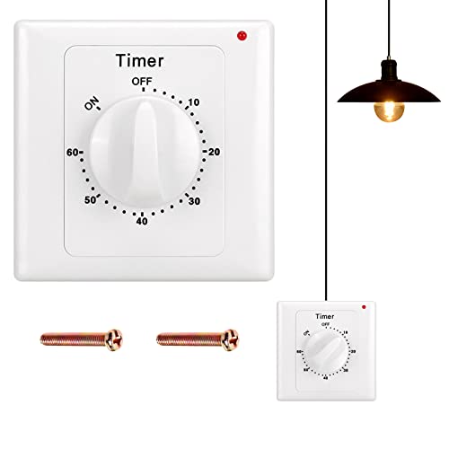 Countdown Timer Schalter: AC 220V Zeitschalter 60 Minuten Lichtschalter mit Zeitschaltuhr IP65 Wassergeschützt Countdown Steuerung Timer Socket für Badezimmer Lüfter Lichter Abluftventilator von Leikurvo