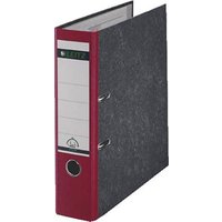 Leitz Ordner 1080 DIN A4 Rückenbreite: 80mm Rot Wolkenmarmor 2 Bügel 10805025 von Leitz