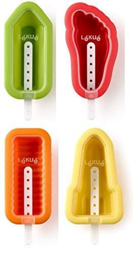 Lékué Set mit 4 klassischen Eisformen aus Silikon, 11,5 cm, 55 ml Lékué Set mit 4 klassischen Eisformen aus Silikon, 11,5 cm, 55 ml von Lékué