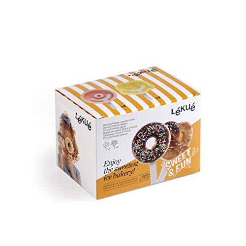 Lékué Eisformen in Form von Donut und Brezel, Silikon, schwarz, 4er-Set Lékué Eisformen in Form von Donut und Brezel, Silikon, schwarz, 4er-Set von Lékué