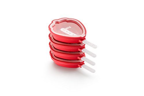 Lékué Eisformen in Erdbeerform, Silikon, rot, 15,4 x 9,4 x 3,3 cm, 4 Stück Lékué Eisformen in Erdbeerform, Silikon, rot, 15,4 x 9,4 x 3,3 cm, 4 Stück von Lékué