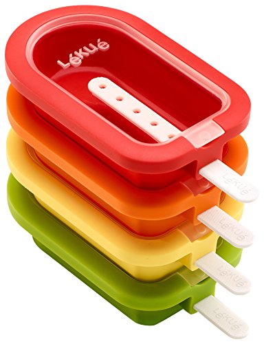 Lékué Mini-Eisformen, stapelbar, 10,5 cm, 4 Stück, verschiedenfarbig, Silikon, 7x9.8x11.5 cm Lékué Mini-Eisformen, stapelbar, 10,5 cm, 4 Stück, verschiedenfarbig, Silikon, 7x9.8x11.5 cm von Lékué