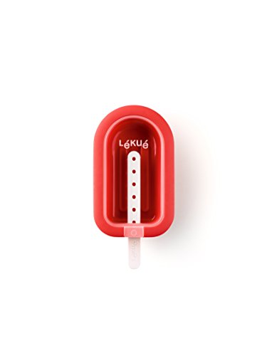 Lékué Eisform für Eis am Stil, Silikon, stapelbar, rot, 1 Stück Lékué Eisform für Eis am Stil, Silikon, stapelbar, rot, 1 Stück von Lékué
