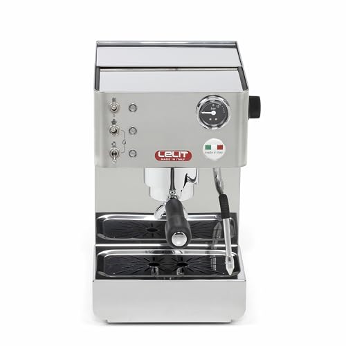 Lelit Anna PL41LEM semi-professionelle Kaffeemaschine, ideal für Espresso-Bezug, Cappuccino und Kaffee-Pads-Edelstahl-Gehäuse, Stainless Steel, 2 liters, silber von Lelit