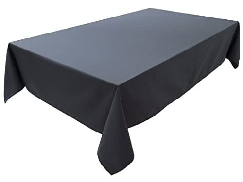 Hochwertige Tischdecke Tischwäsche aus 100% Baumwolle Kollektion Konzept, Farbe & Größe wählbar (Tischdecke - 150x260cm, Anthrazit) von Lemos Home