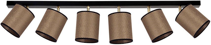Leonique Deckenleuchte Maeve, Made in Europe, Leuchtmittel wechselbar, Deckenlampe aus Metall, mit Stoffschirm Schwarz-Braun-Gold Leonique Deckenleuchte Maeve, Made in Europe, Leuchtmittel wechselbar, Deckenlampe aus Metall, mit Stoffschirm Schwarz-Braun-Gold von Leonique