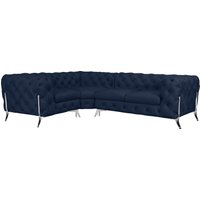 Leonique Chesterfield-Sofa "Amaury L-Form", moderne Chersterfield-Optik, Breite 262 cm, Fußfarbe wählbar von Leonique