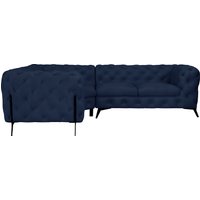 Leonique Chesterfield-Sofa "Amaury L-Form", moderne Chersterfield-Optik, Breite 262 cm, Fußfarbe wählbar von Leonique