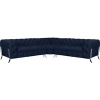 Leonique Chesterfield-Sofa "Amaury L-Form", Chesterfield-Optik, Breite/Tiefe je 262 cm, Fußfarbe wählbar von Leonique