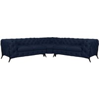 Leonique Chesterfield-Sofa "Amaury L-Form", Chesterfield-Optik, Breite/Tiefe je 262 cm, Fußfarbe wählbar von Leonique