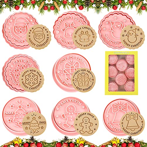 Lets Joy Weihnachten Ausstechfomen Set, 8 Stück Weihnachten Ausstecher, Weihnachten Plätzchenausstecher Keksausstecher für Kinder, Plätzchen Weihnachten für Kuchen Keks Fondant von Lets Joy