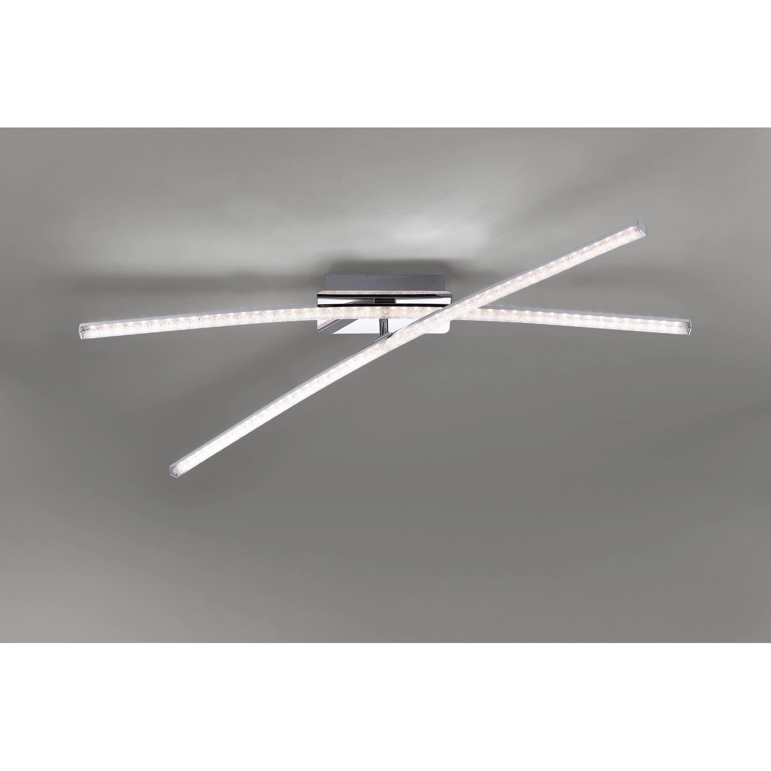 LED-Deckenleuchte Simon 2-flammig 80,5 cm Chrom von Just Light.