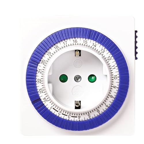 Kompakter, analoger Programmierer, 24 Stunden, Timer, 3600 W, 250 V, 16 A, 50 Hz, IP 20, verstellbar von Levitantes