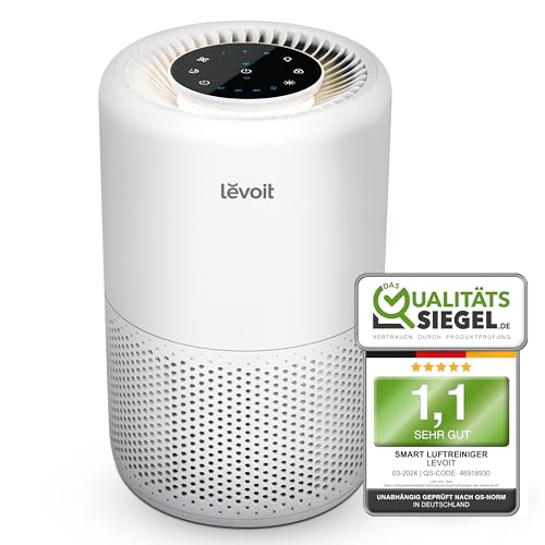 LEVOIT Luftreiniger HEPA Filter für Allergiker, Luftfilter gegen Schimmel Staub Pollen Tierhaare, CADR 170m³/h bis zu 35㎡ Raucherzimmer, Air Purifier Schlafmodus Nachtlicht Timer, App Steuerung von Levoit