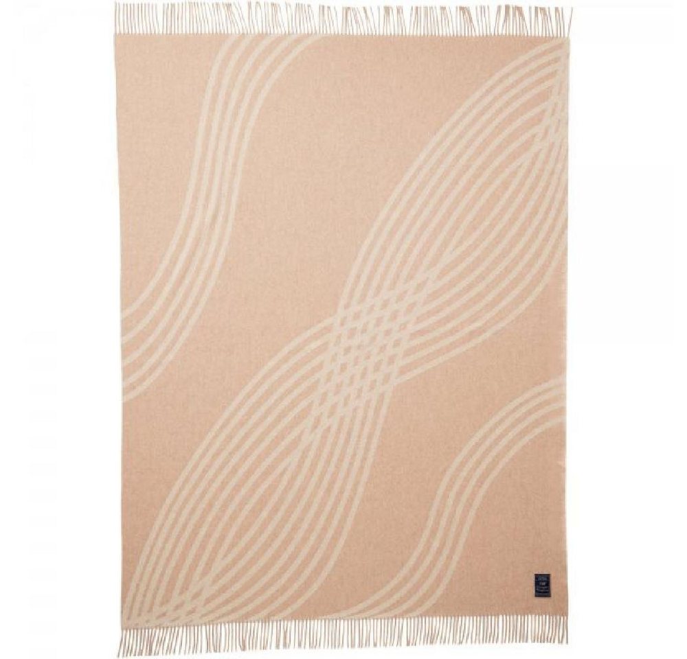 Wohndecke LEXINGTON Überwurf Waves Recycled Wool Jacquard Beige-Off White (130x1, Lexington von Lexington