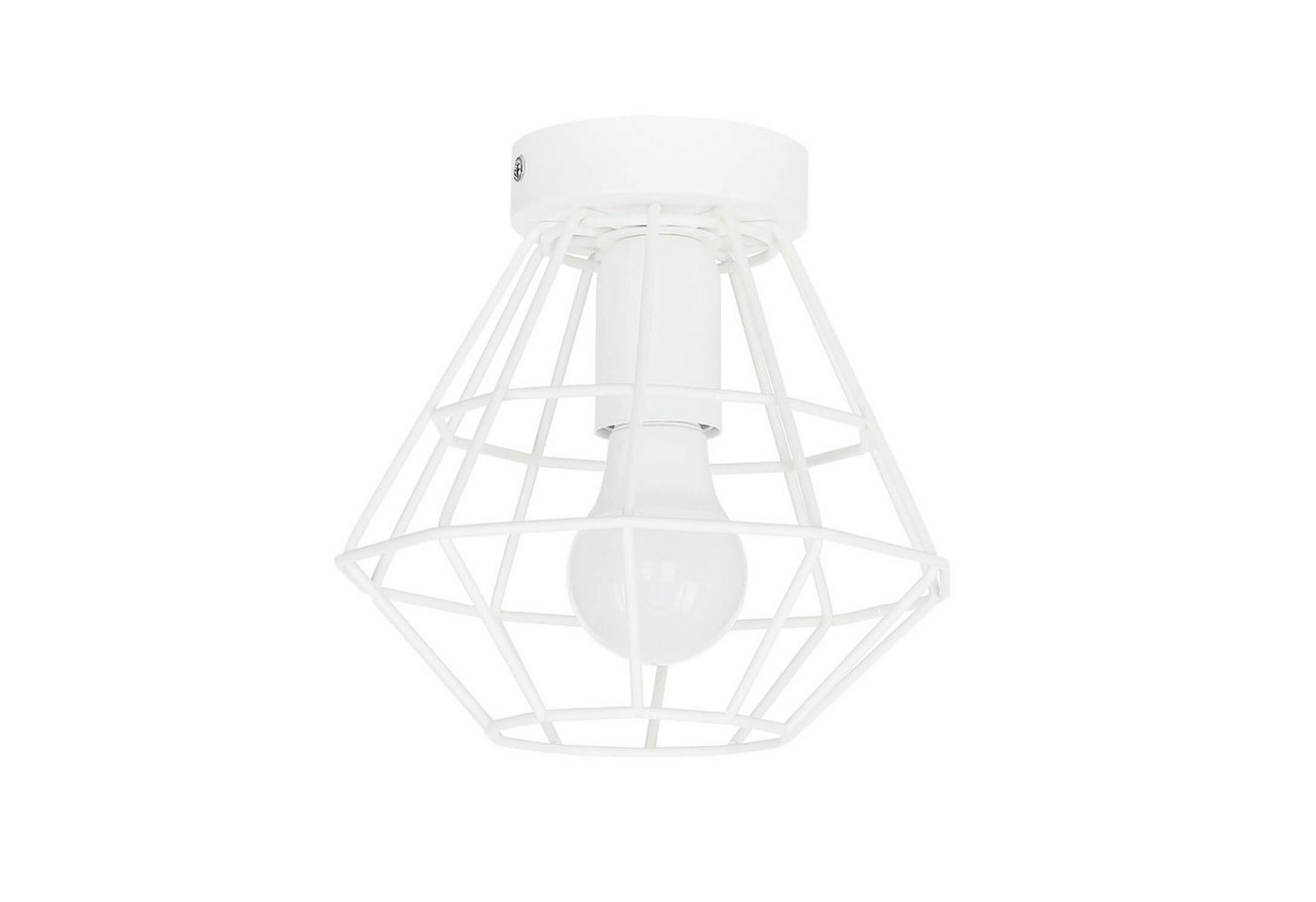 Licht-Erlebnisse Deckenleuchte BRICK, ohne Leuchtmittel, Weiße Deckenlampe Metall modern Wohnzimmer Esstisch Lampe von Licht-Erlebnisse