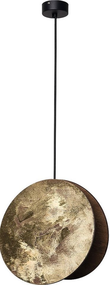 Licht-Erlebnisse Pendelleuchte APDAILA, ohne Leuchtmittel, Hängelampe Holz in Gold Modern E27 kunstvoll Esszimmer Licht-Erlebnisse Pendelleuchte APDAILA, ohne Leuchtmittel, Hängelampe Holz in Gold Modern E27 kunstvoll Esszimmer von Licht-Erlebnisse