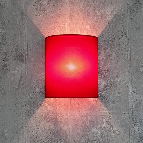 Wandlampe Modern Loft halbrund Pink Stoffschirm E27 blendarme Wandleuchte Schlafzimmer Wohnzimmer ALICE von Licht-Erlebnisse