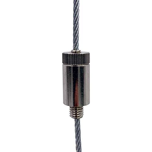 Drahtseilhalter/Gripper 30, M8 Außengewinde, für Drahtseil Ø 2,0 mm - 3,0 mm | Vernickelt (1 Stück) von Licht-Zubehoer.de